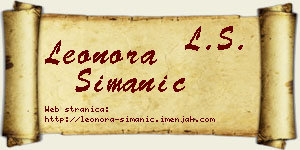 Leonora Simanić vizit kartica